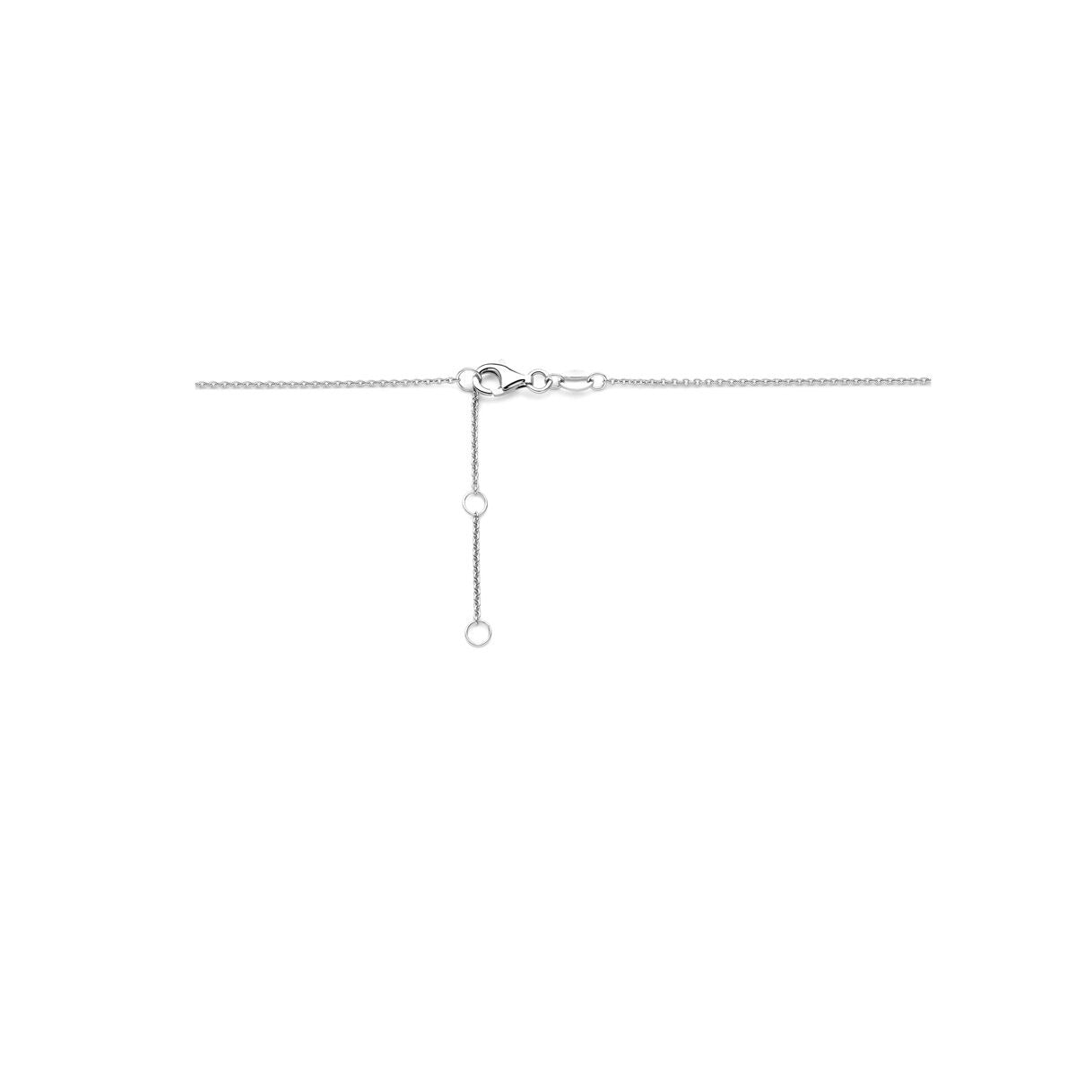 Collier en argent avec pendentif en zircone 41 - 43 - 45 cm