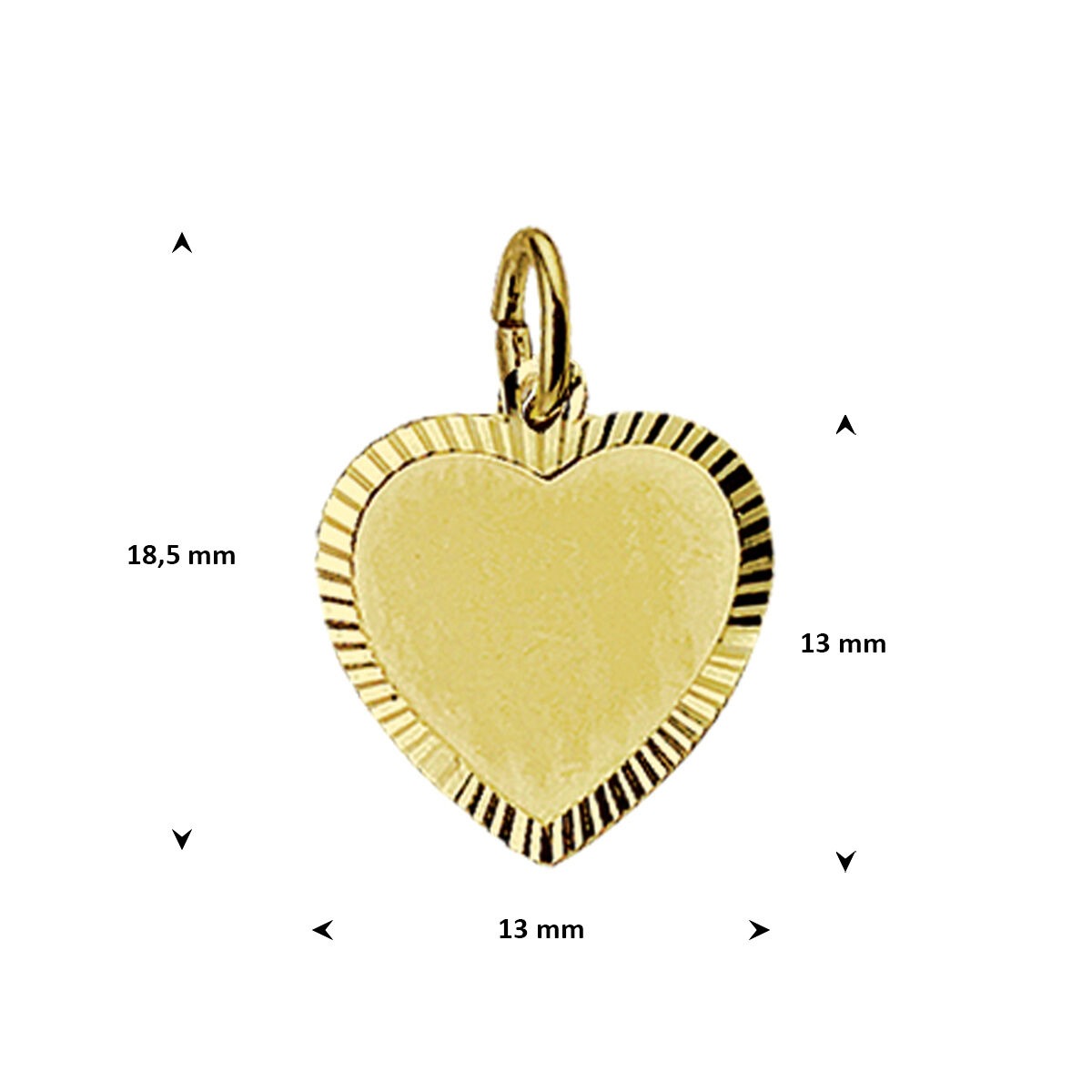 pendentif gravé en or jaune 9k diamanté