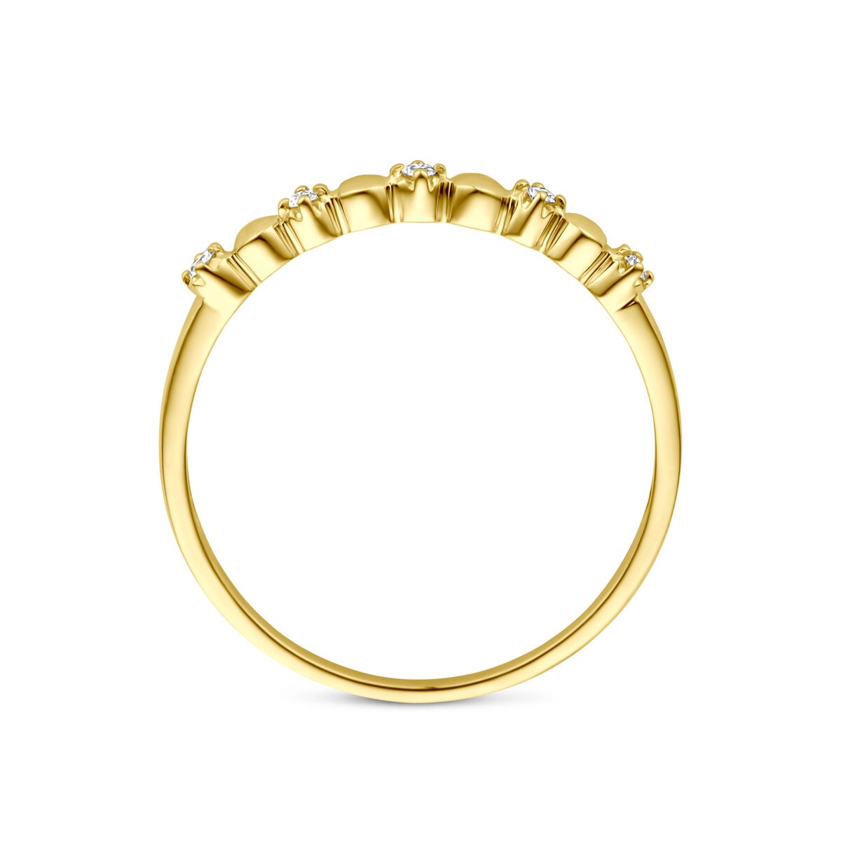 bague pour femme en or 14k avec diamant – 0.05 ct, 2 mm