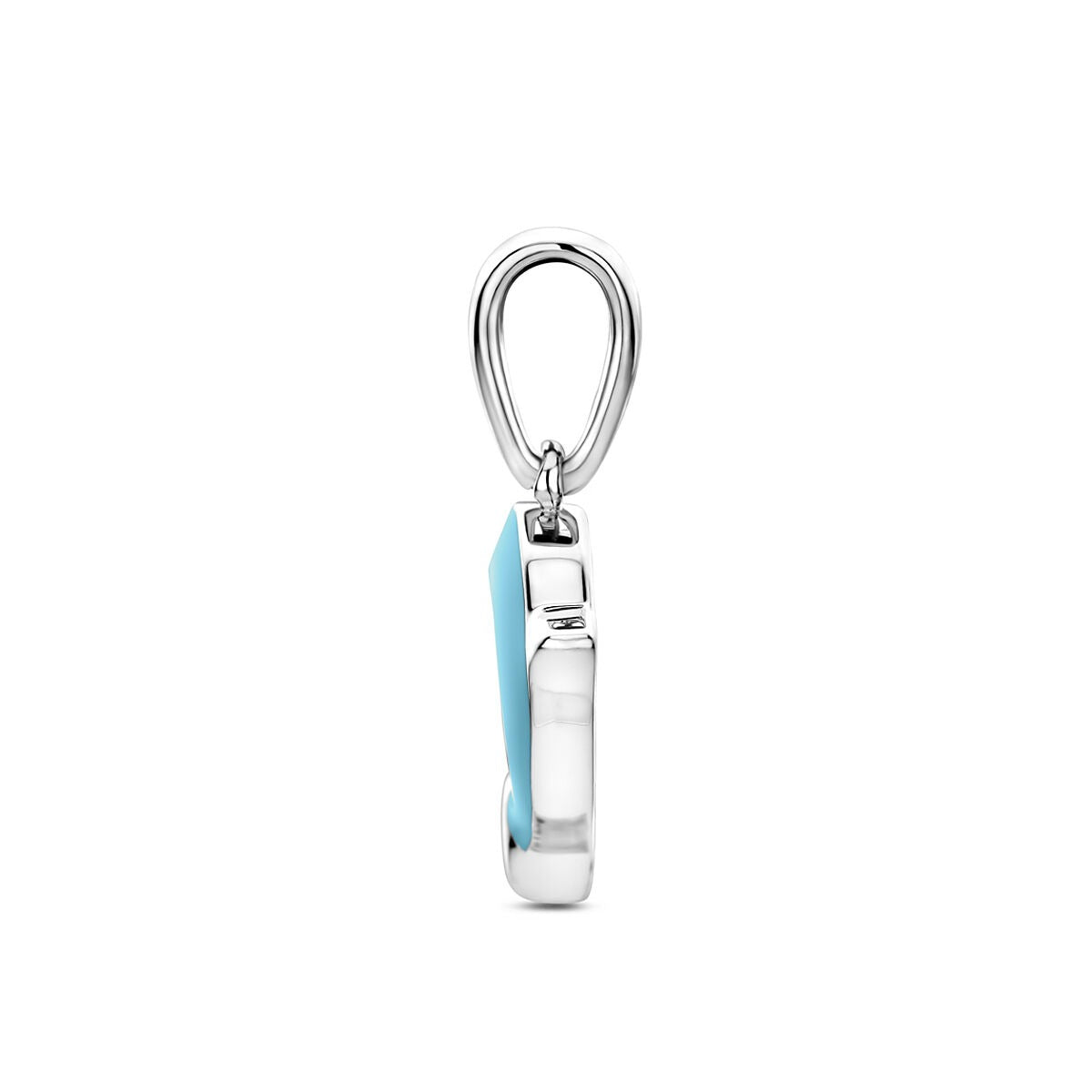 Pendentif pour enfant dauphin – rhodié argent 925 avec émail