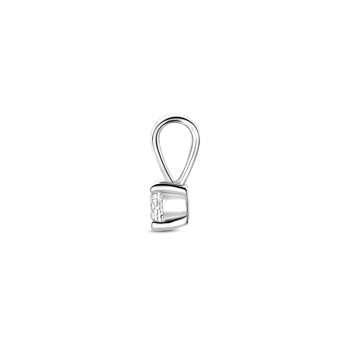 Pendentif en argent avec zircone – Bijou rhodié pour femme
