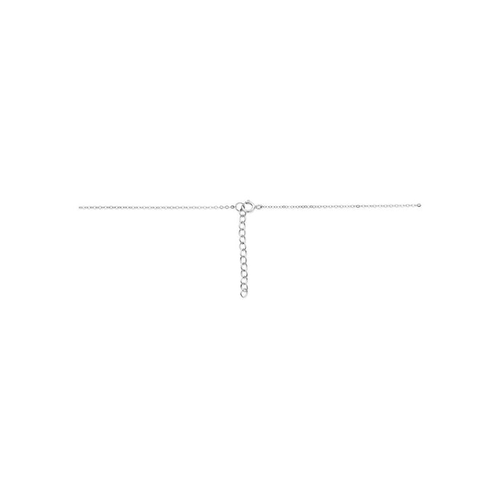Gerhodineerd zilveren Y-collier met zirkonia