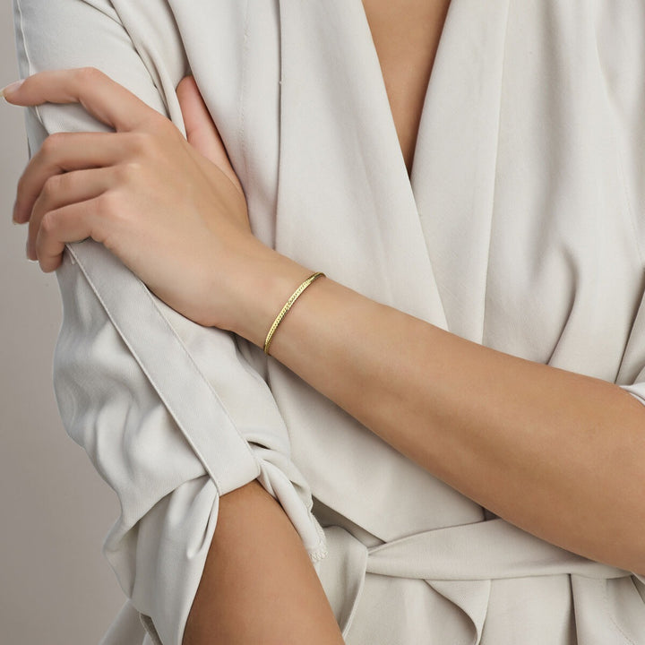 14k Geelgouden gourmette armband dames