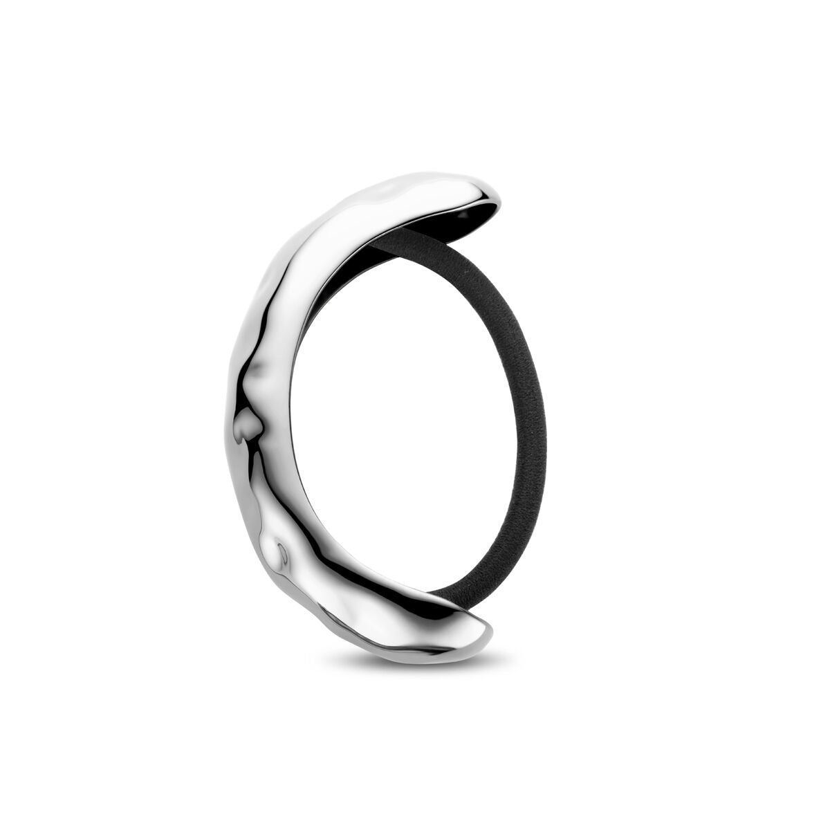 Bracelet de cheveux en acier couleur argent - accessoire capillaire élégant pour femme