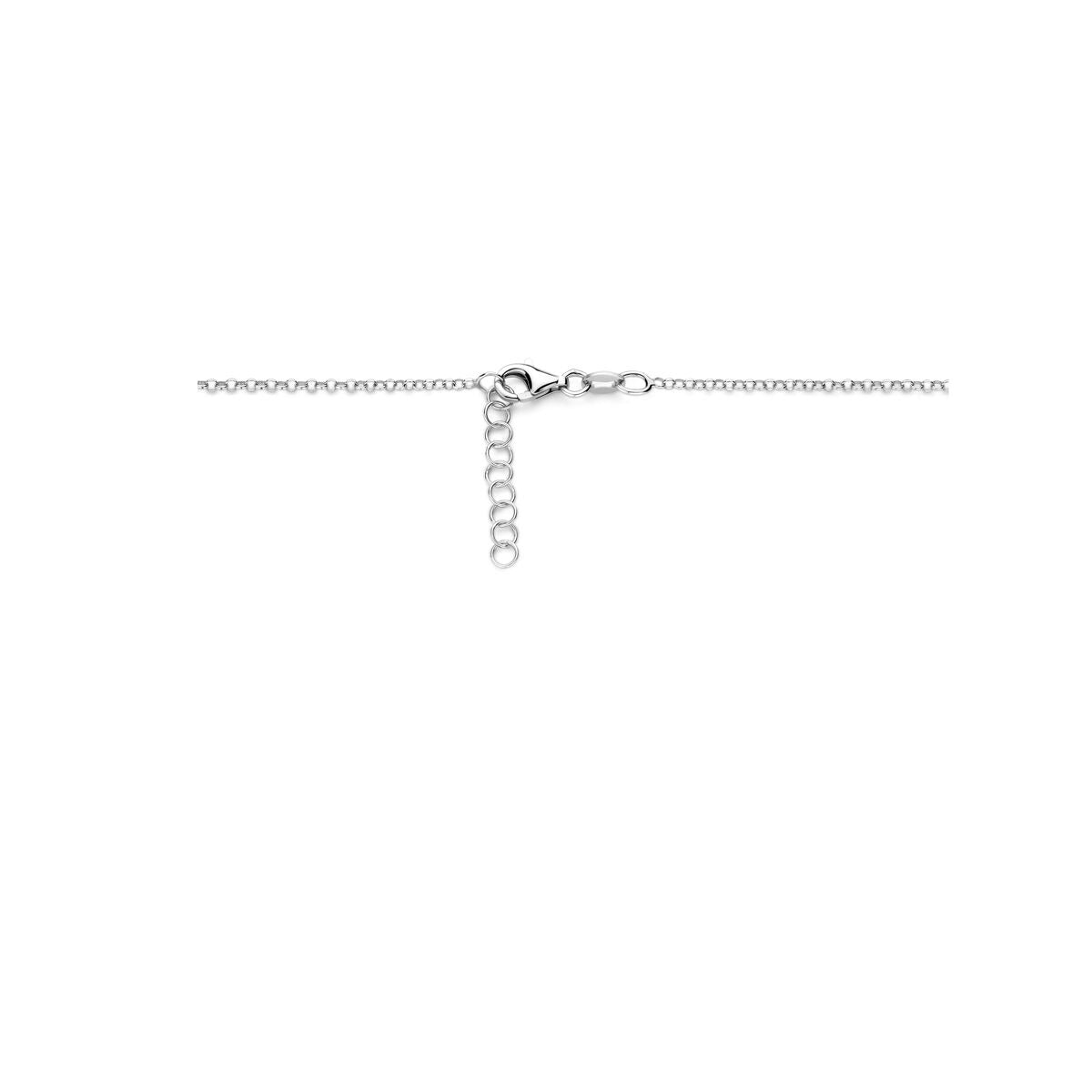 Collier pour enfant en argent avec cœur – rhodié argent 925 34 + 2 cm