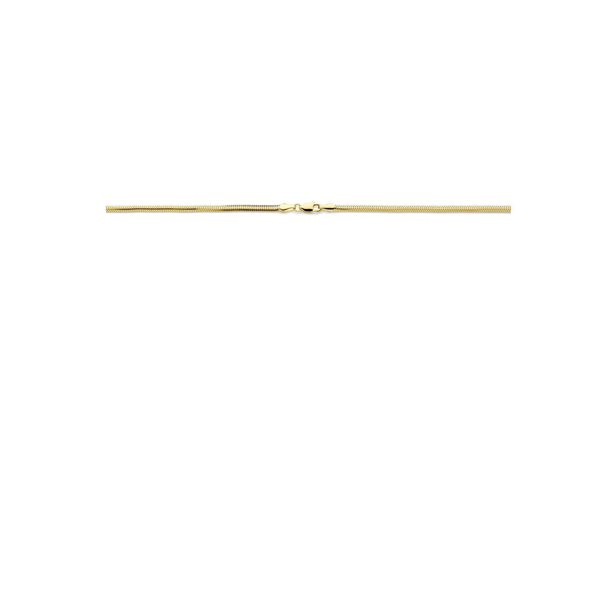 collier en or jaune 14k – maille à boule plate