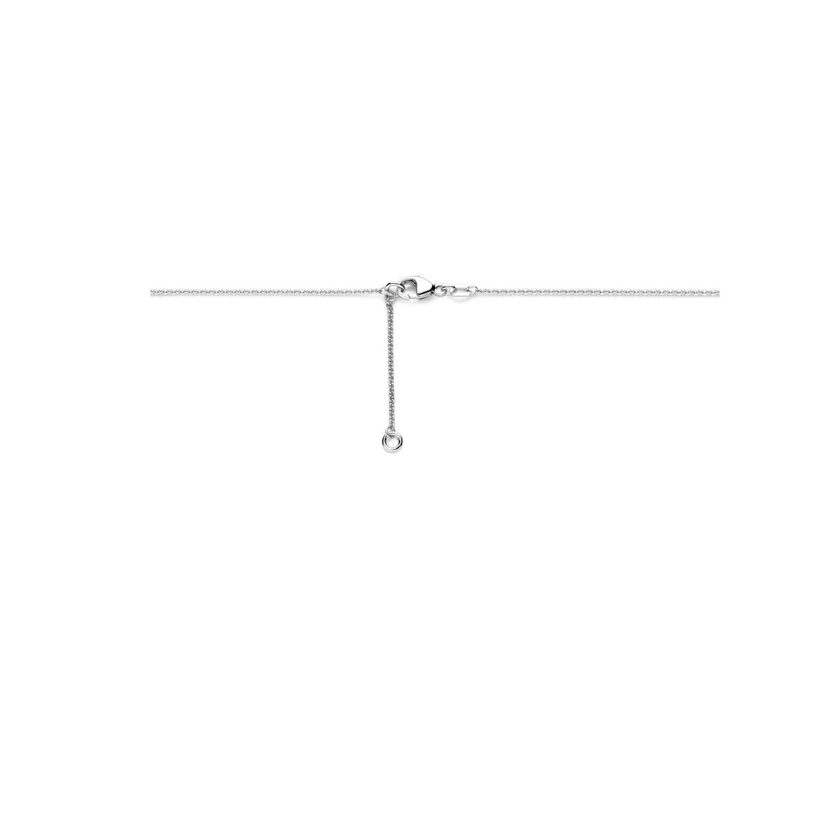 Collier en argent avec zircone – détail en forme de cœur 42 - 45 cm