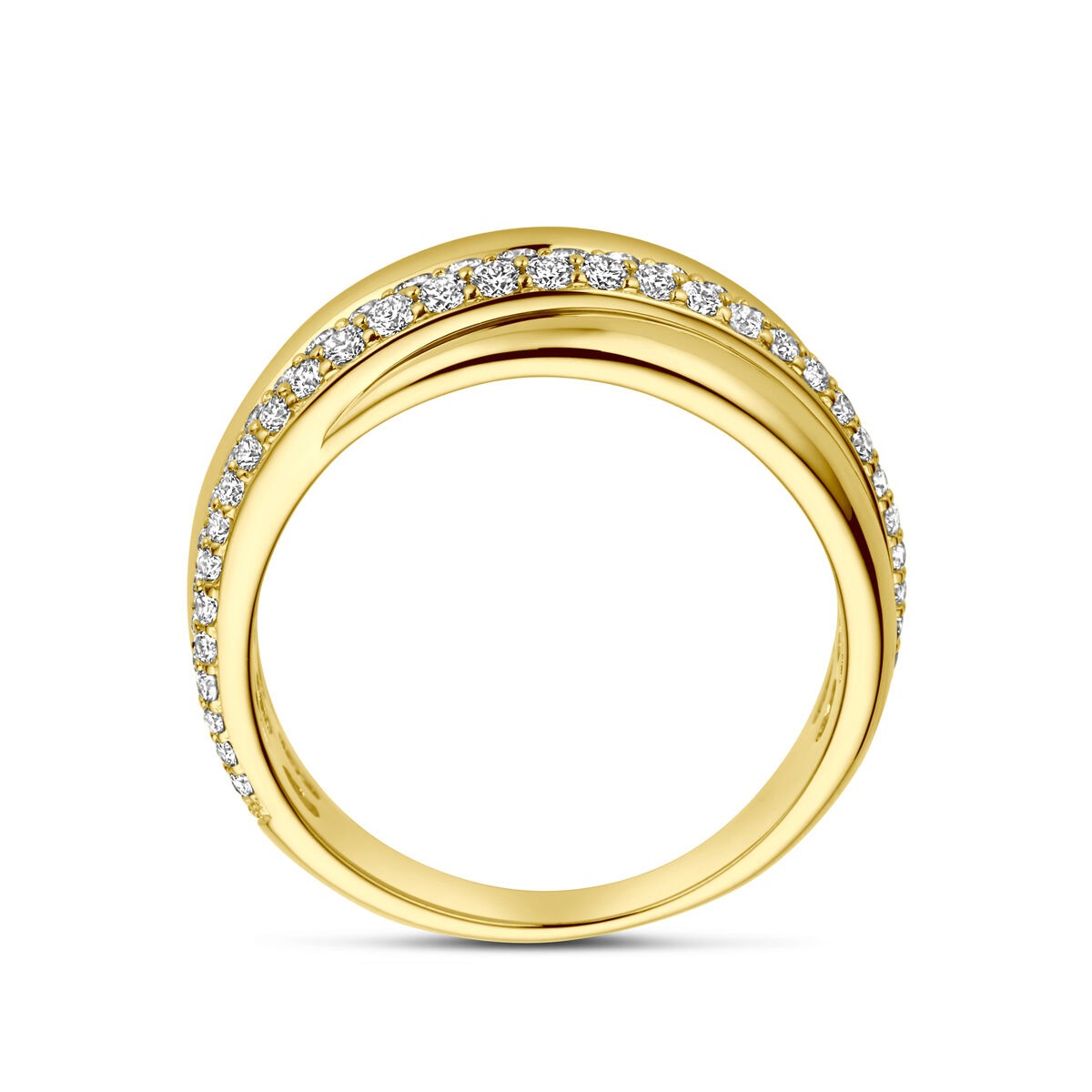 Bague en or avec diamant 14k pour femme – taillé en brillant 0.71ct si