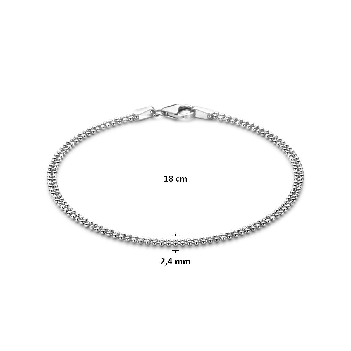 Bracelet en argent pour femme 18 cm 2,4 mm