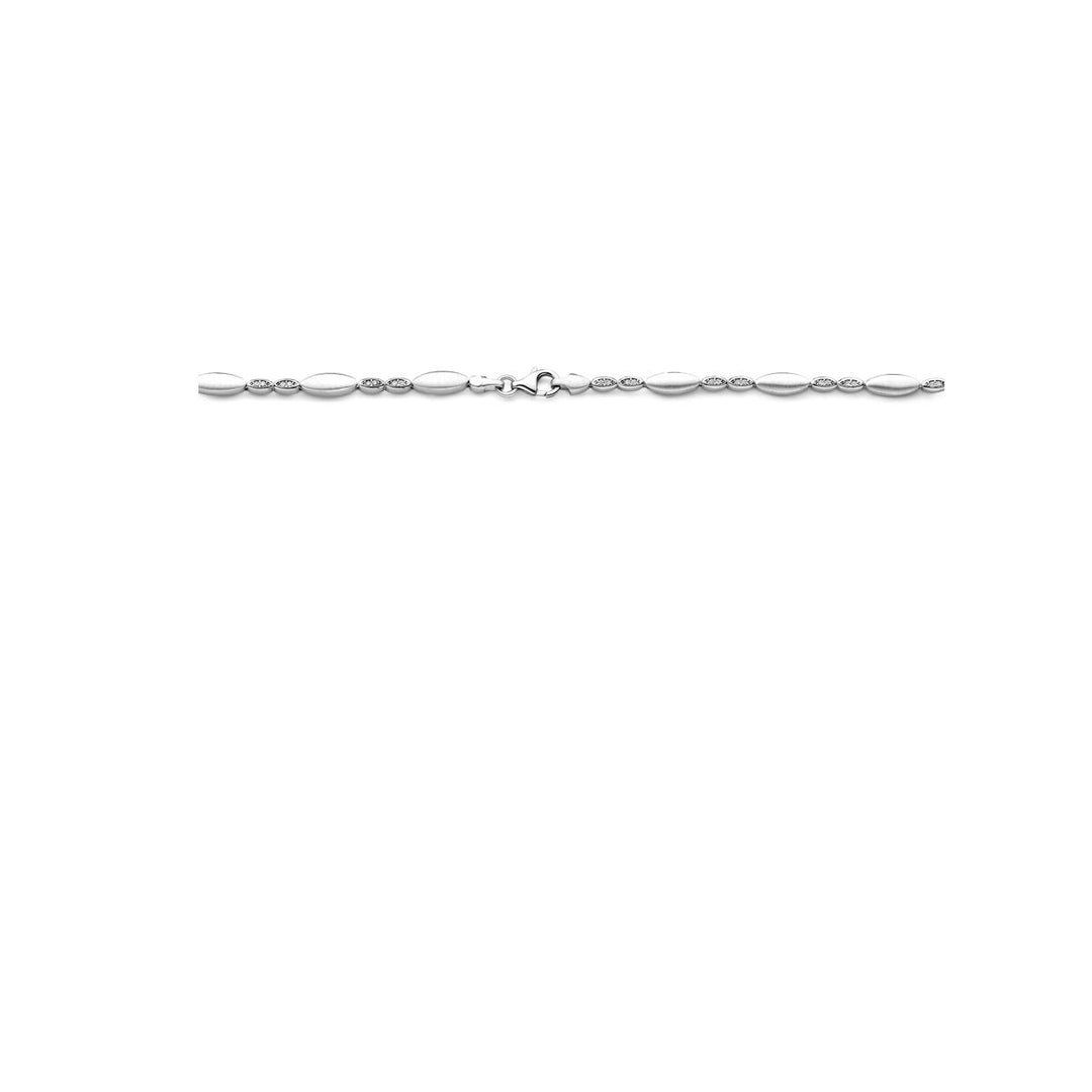 Zilveren ketting met zirkonia dames 4,7 mm 45 cm