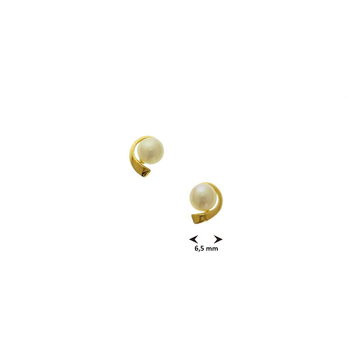 Puces d'oreilles en or avec perle d'eau douce – 14k