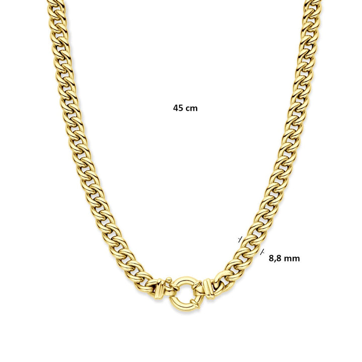 Gouden gourmette ketting – 14k, 9 mm