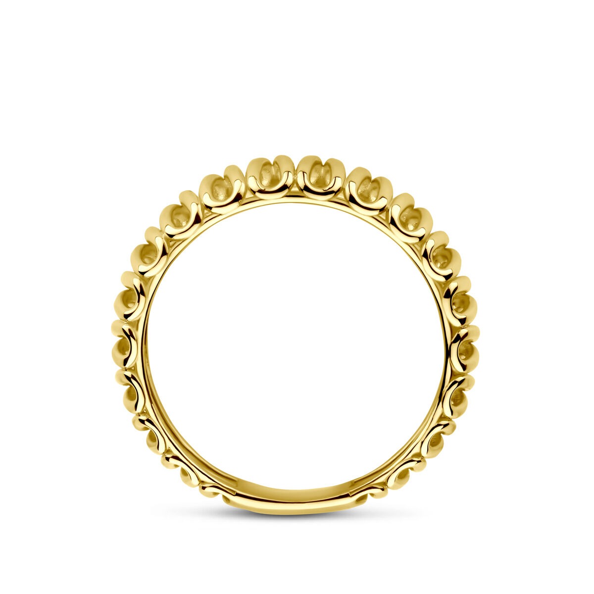 bague en or jaune 14k – 6mm de large