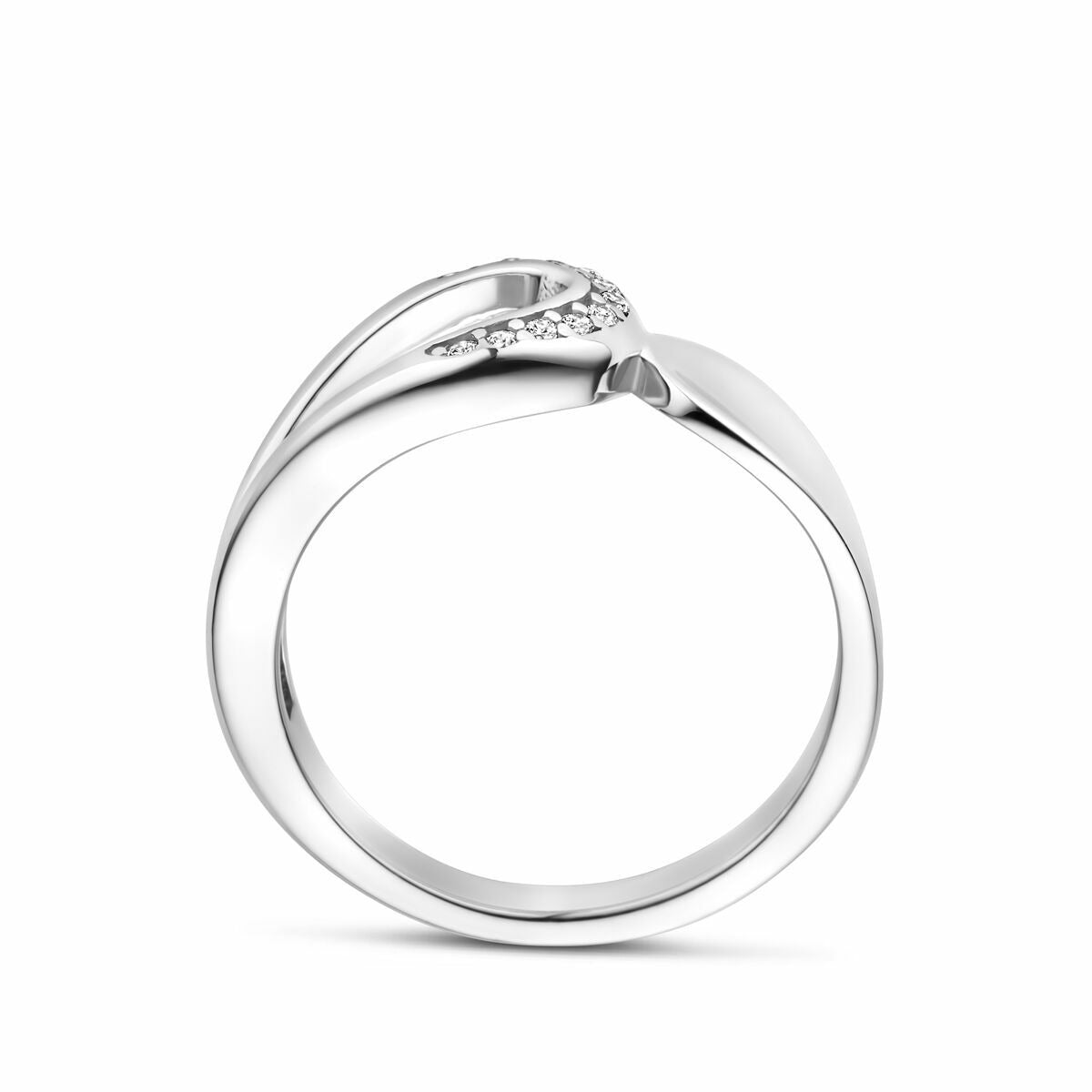 Bague pour femme en argent avec zircone – rhodiée argent 925