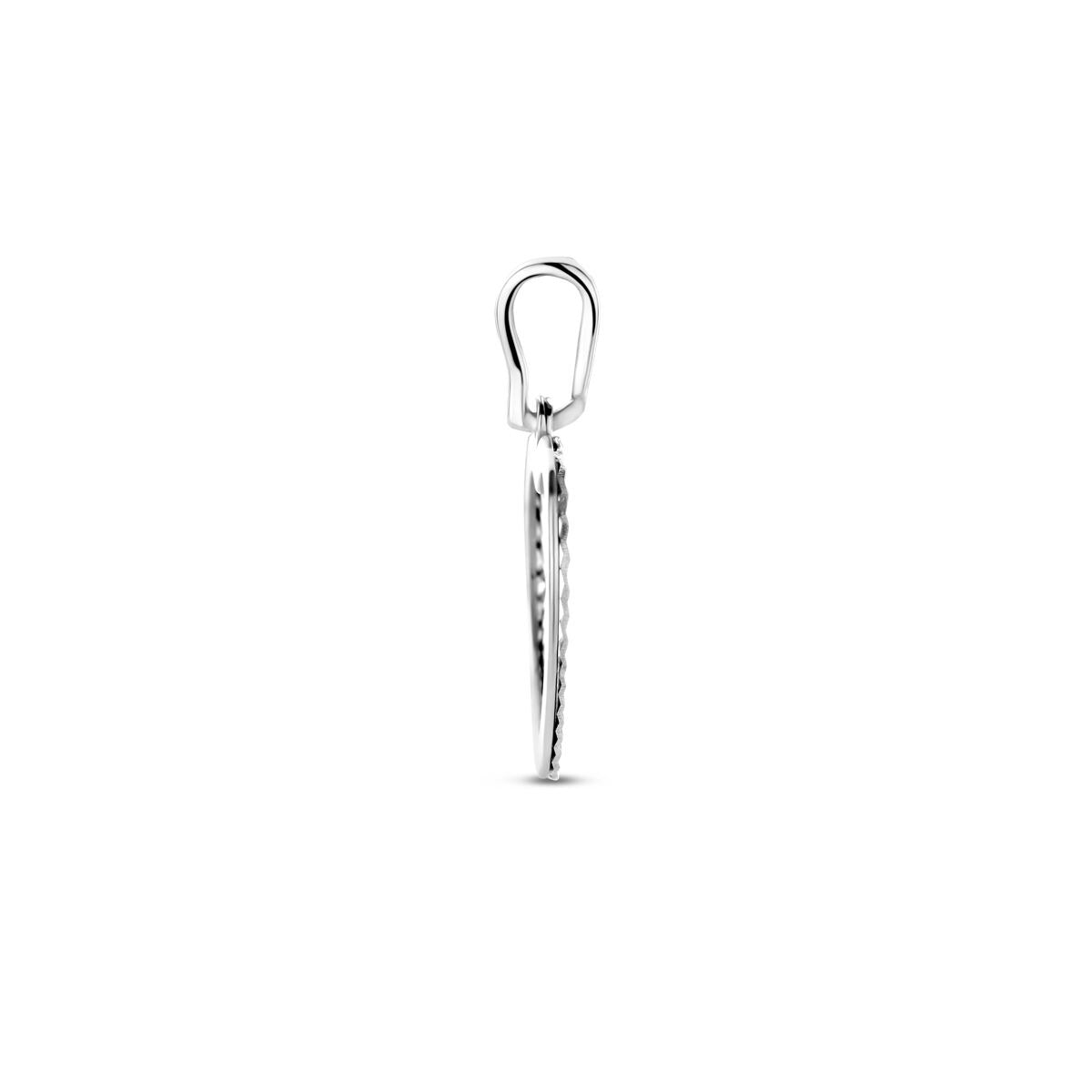 Pendentif pour femme – rhodié argent 925, forme de cœur 18 mm