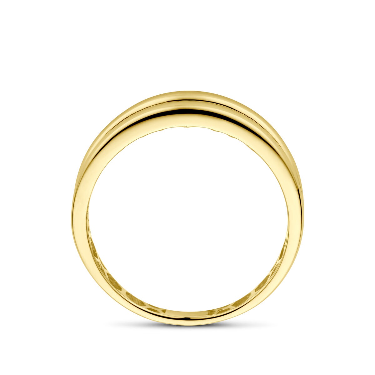 Bague pour femme en or jaune avec zircone – 14k or jaune