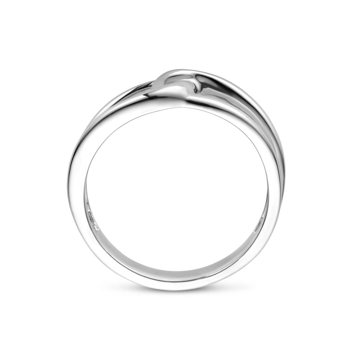 Bague en argent rhodié 9 mm