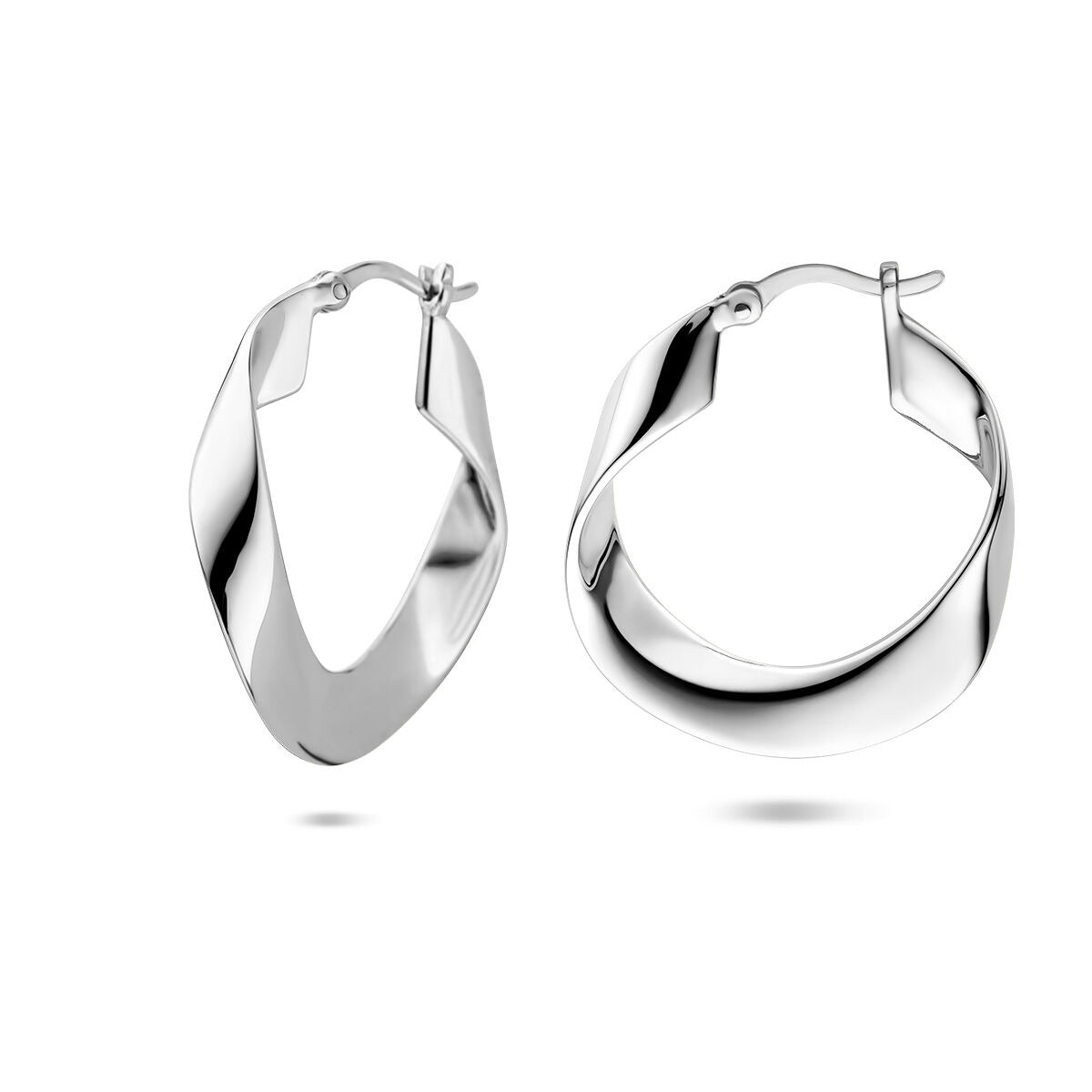 Créoles en argent 925 rhodiées – 25 mm