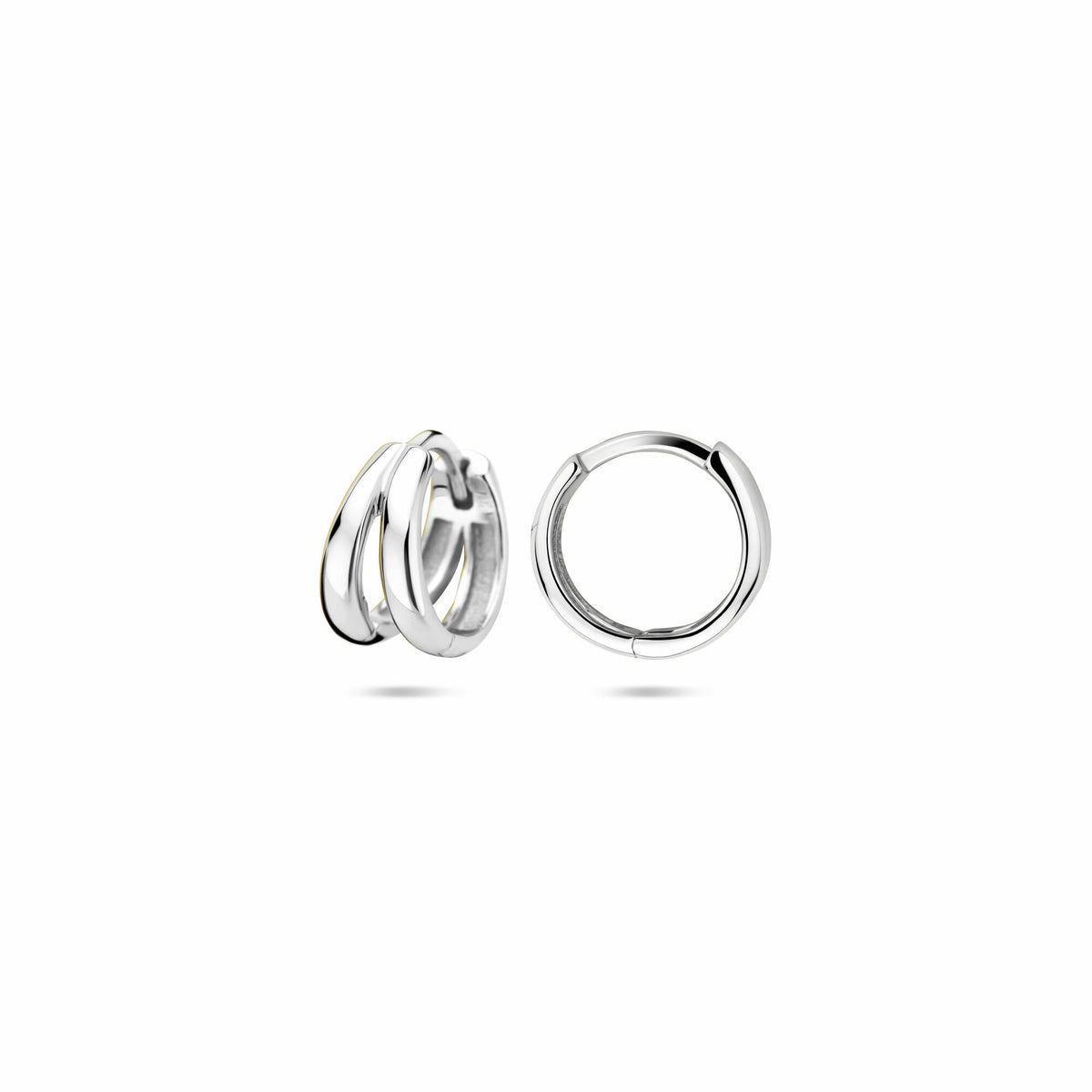 Créoles en argent – rhodiées argent 925, 10 x 6 mm