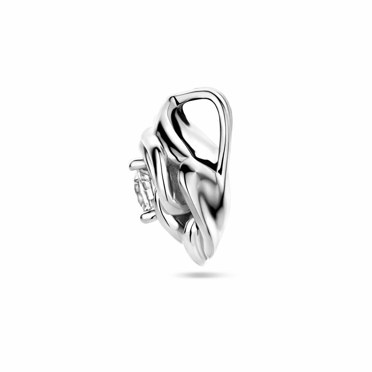 Pendentif en argent rose avec zircone