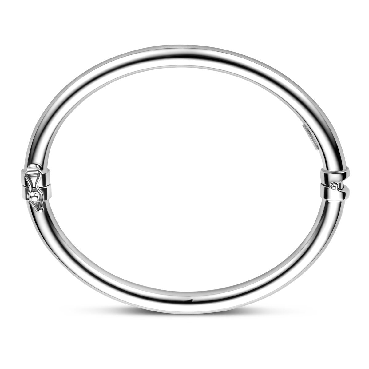 Bracelet bangle en argent rhodié pour femme