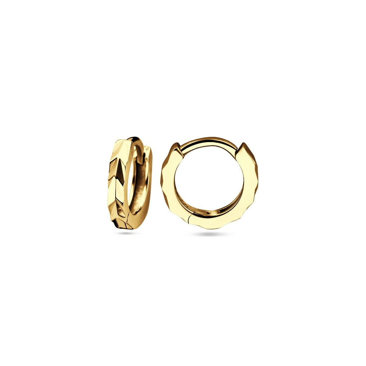 Créoles en argent plaqué or – 12 mm élégance dorée