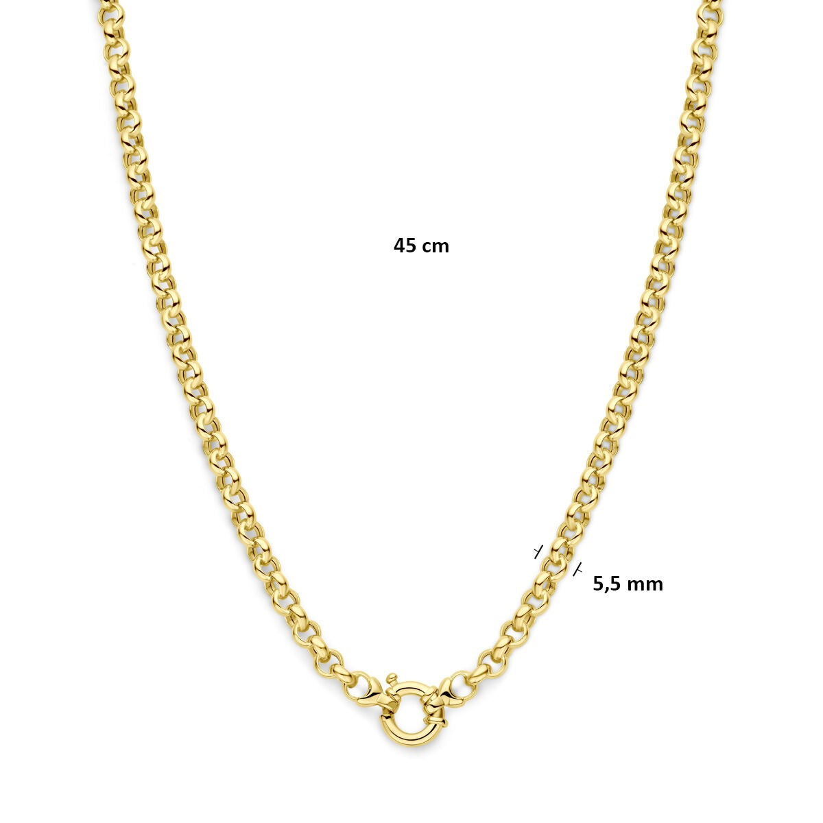 Collier jasseron en or – 14k, 5.5 mm