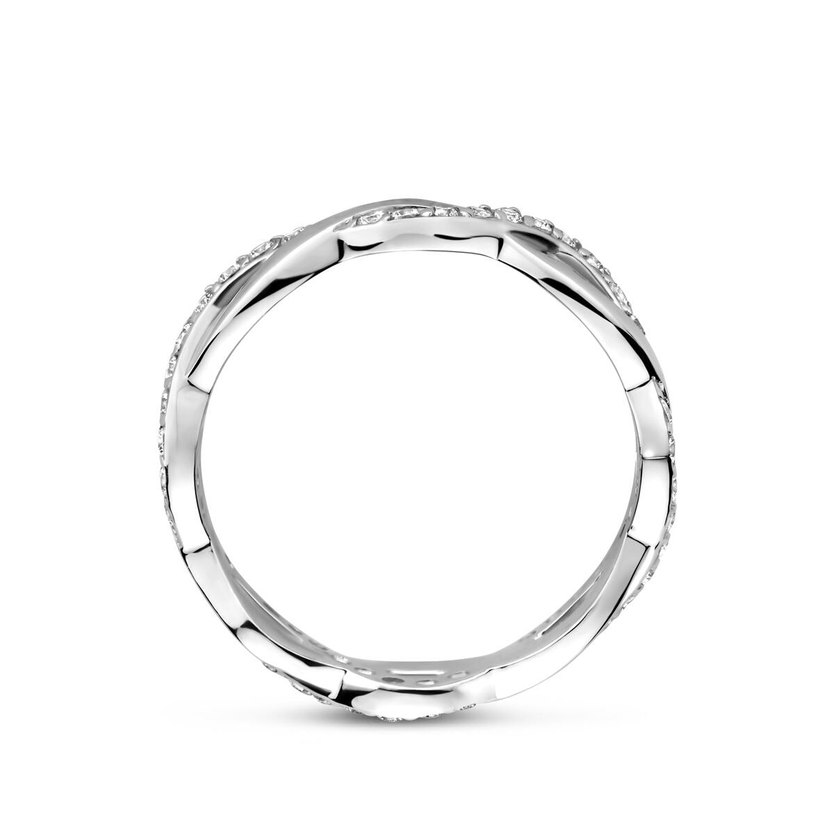Bague en argent avec zircone – 5mm de large