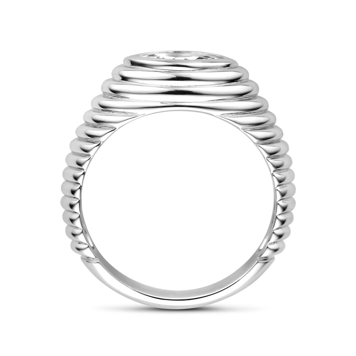 Bague pour femme en argent avec zircone marquise – rhodiée argent 925, 7 mm de large