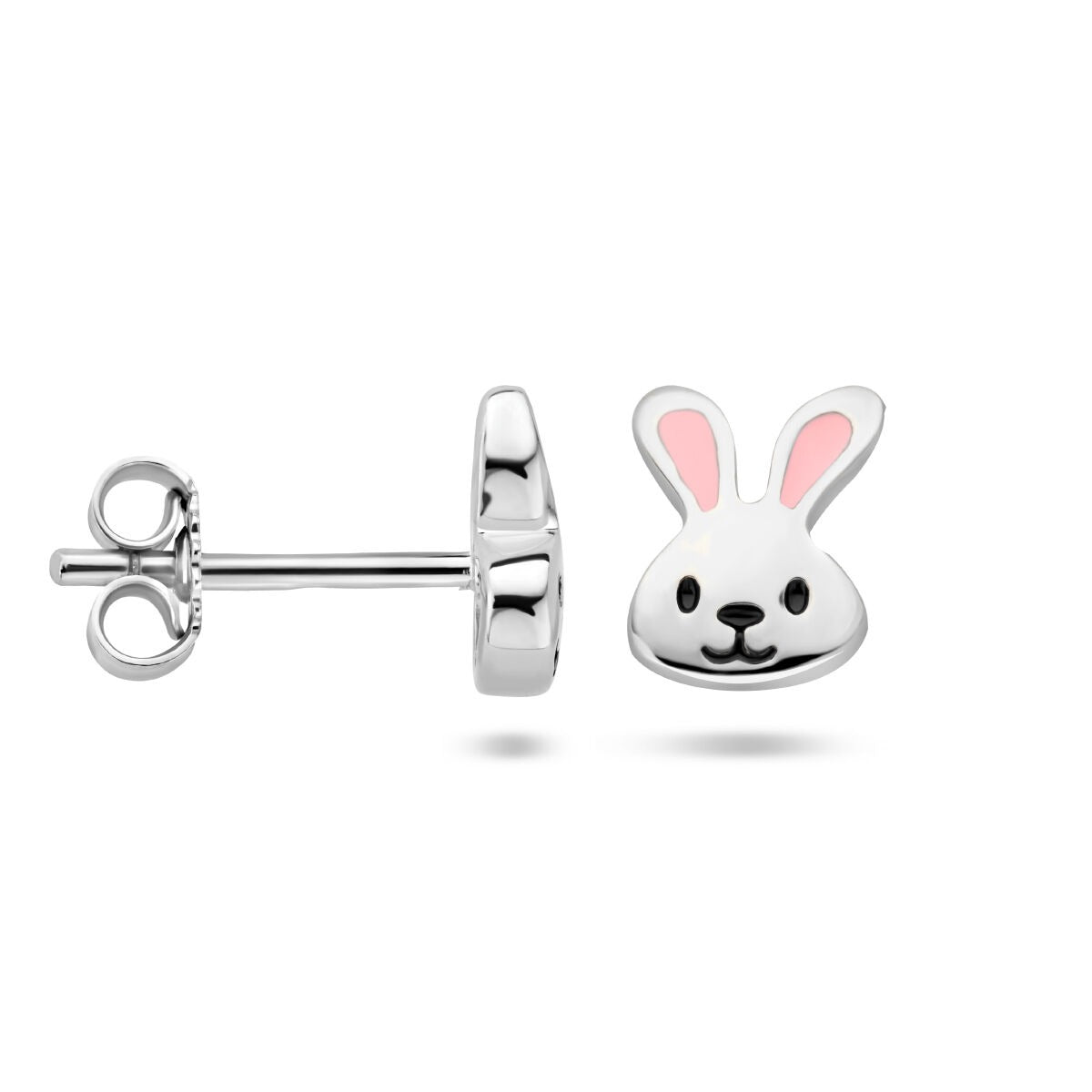 Puces d'oreilles en argent en émail - bijou pour enfant