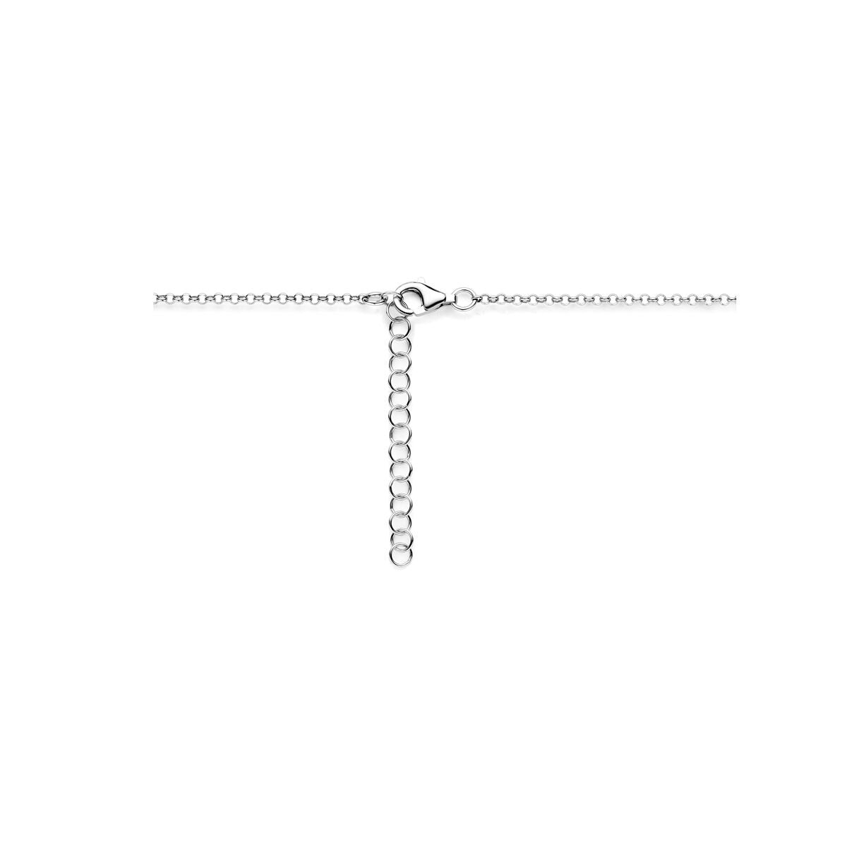 Collier en argent avec cœur – rhodié argent 925 41 + 4 cm