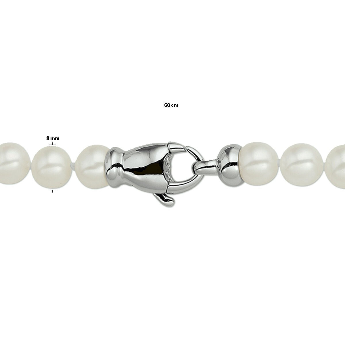 Collier en argent avec des perles d'eau douce