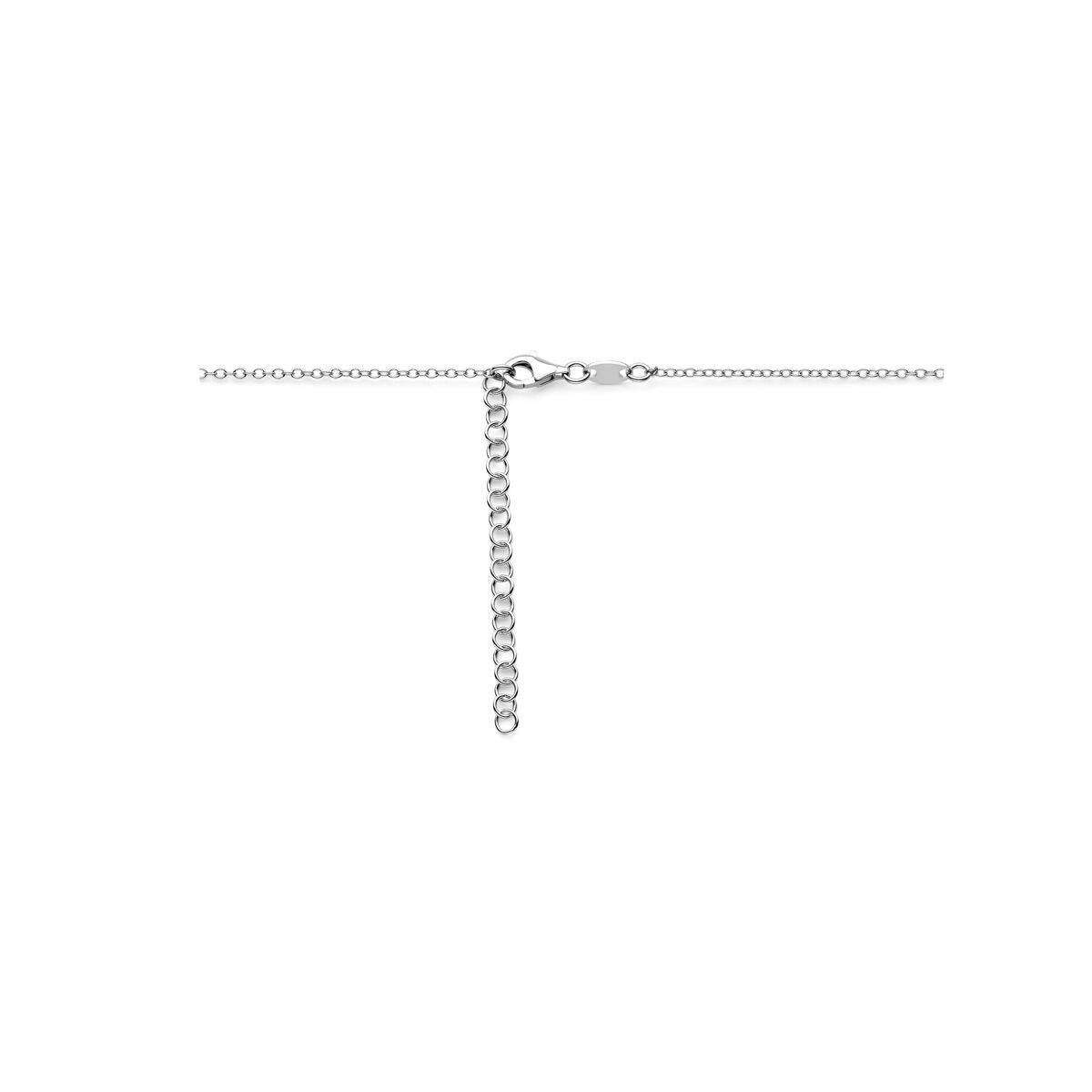 Collier en argent avec cœurs doubles – collier ancre rhodié