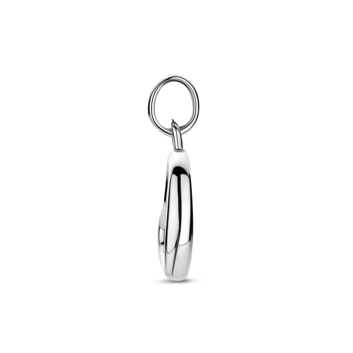 Pendentif en argent en forme de cœur – rhodié 925 argent 17 mm
