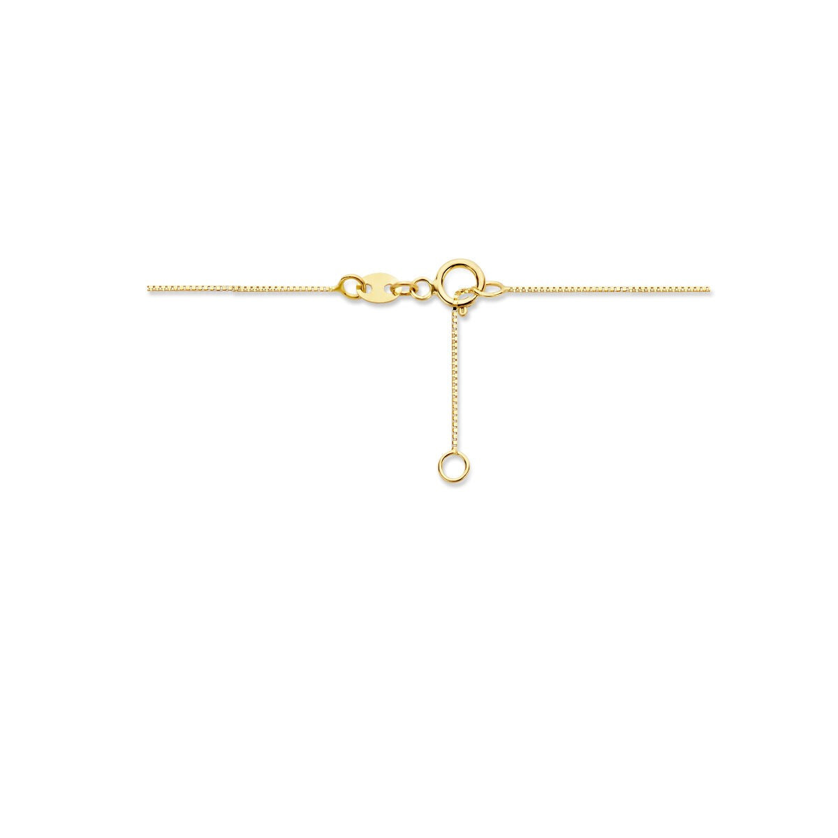 Collier en or avec zircone – maille vénitienne 14k