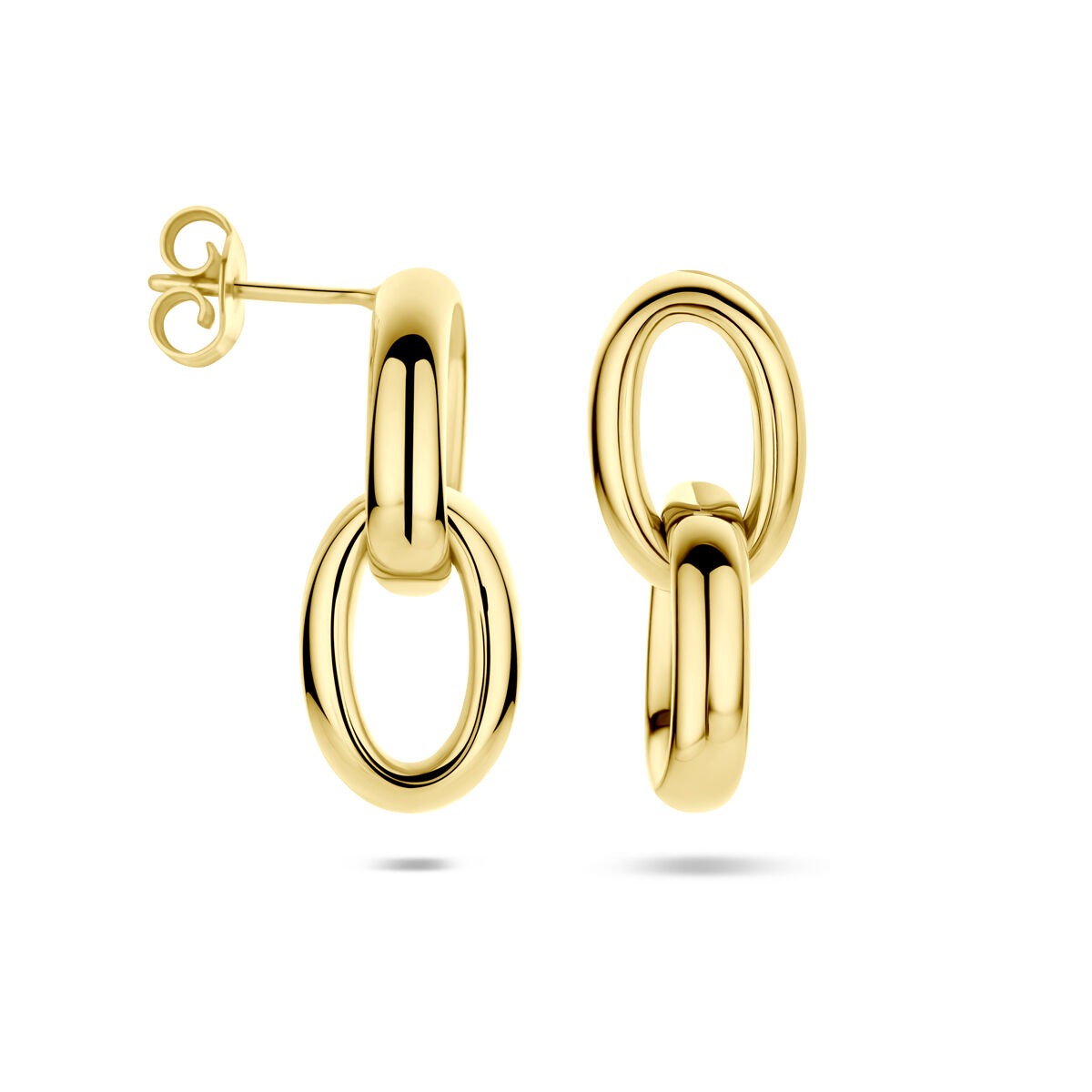 Boucles d'oreilles en or 14k or jaune 24 mm