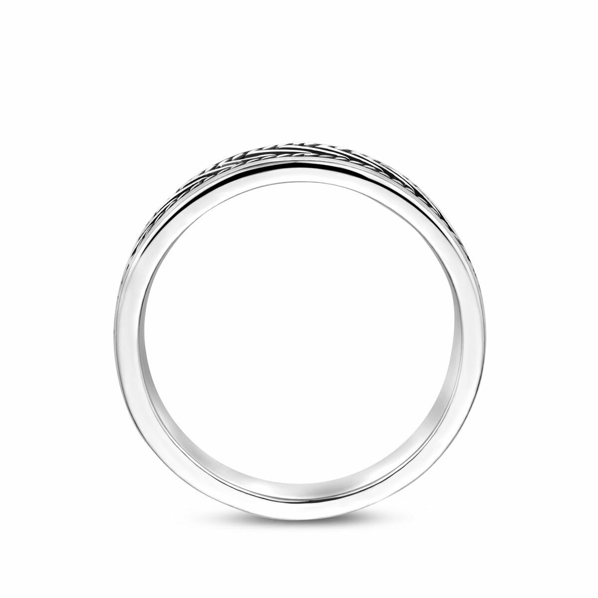 Bague pour homme en argent oxydé – 10mm de large