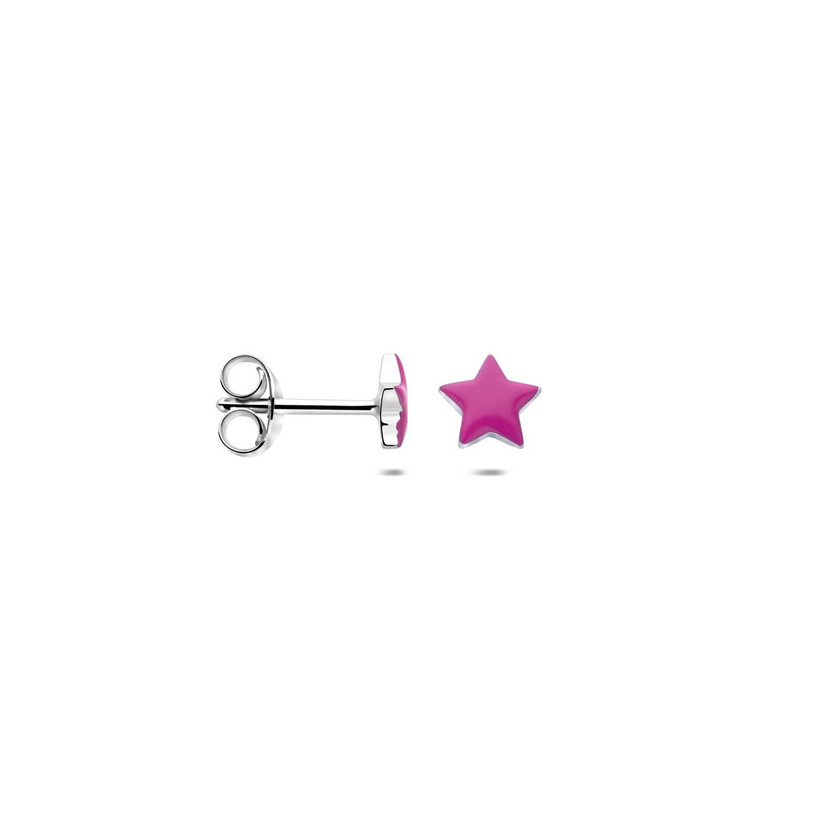 Puces d'oreilles en argent étoile – rhodié bijou pour enfant 5,5 mm