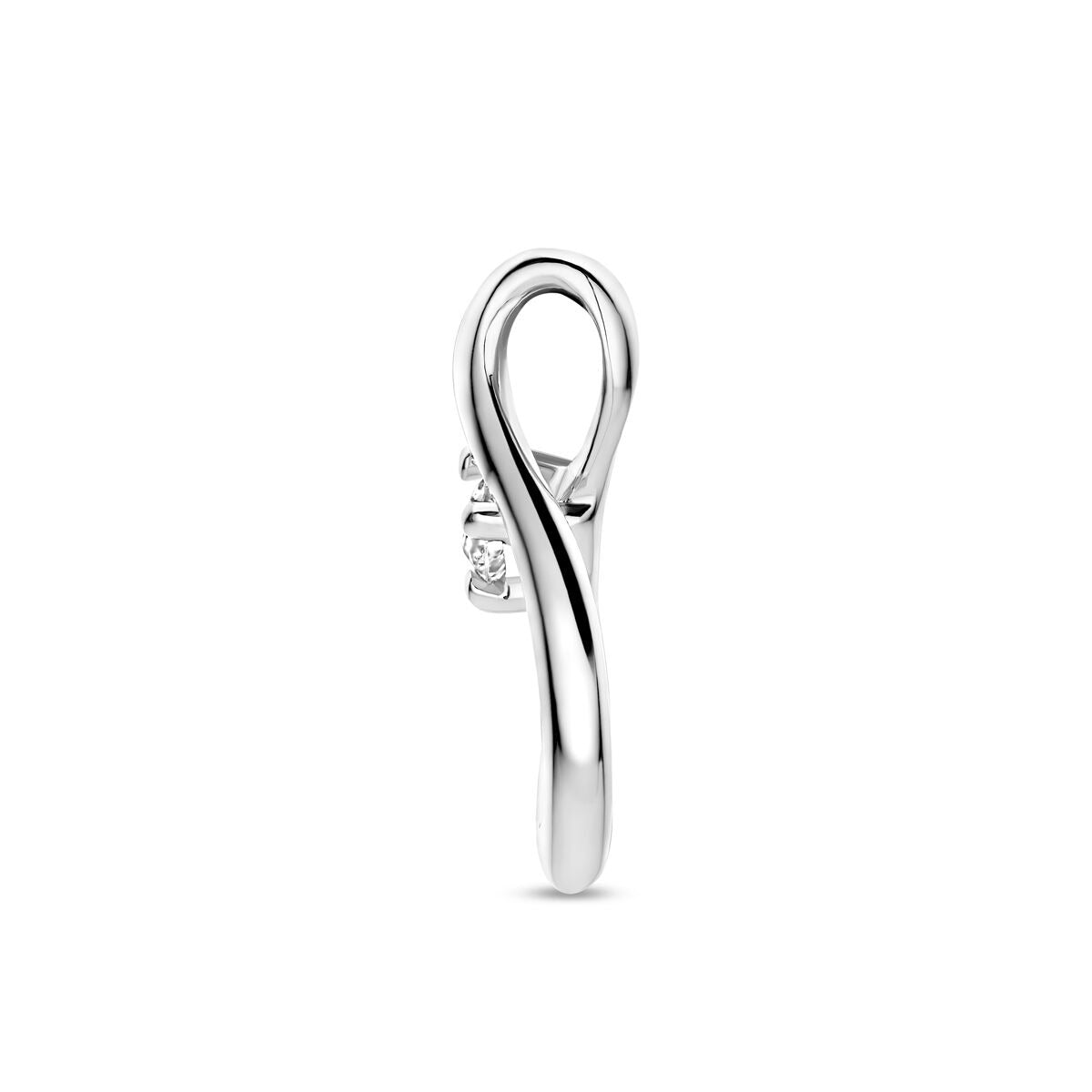 Pendentif argent infini avec zircone – symbole de lien infini
