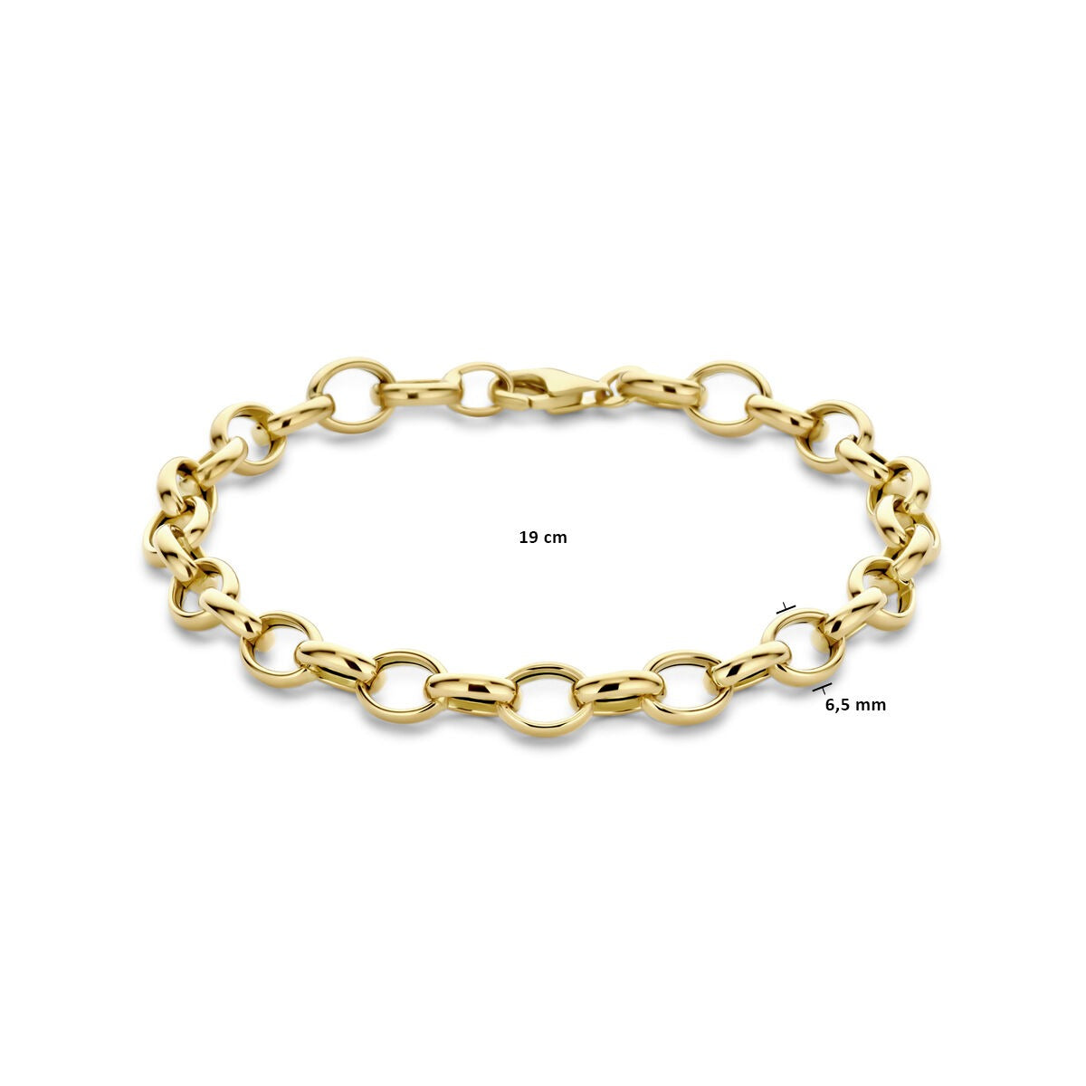bracelet en or jaune 14k avec maille fantaisie – élégance avec caractère