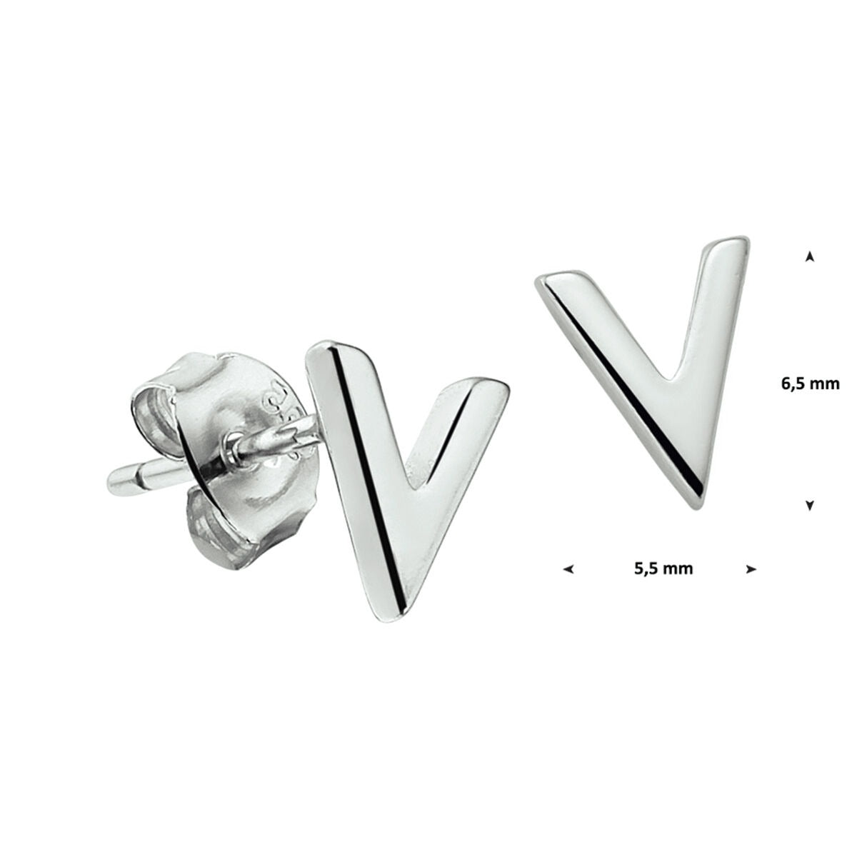 Puces d'oreilles en argent – rhodié 925