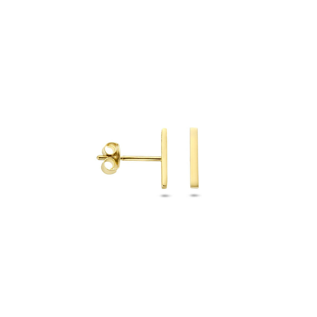 Gouden oorknoppen balkje – 14k