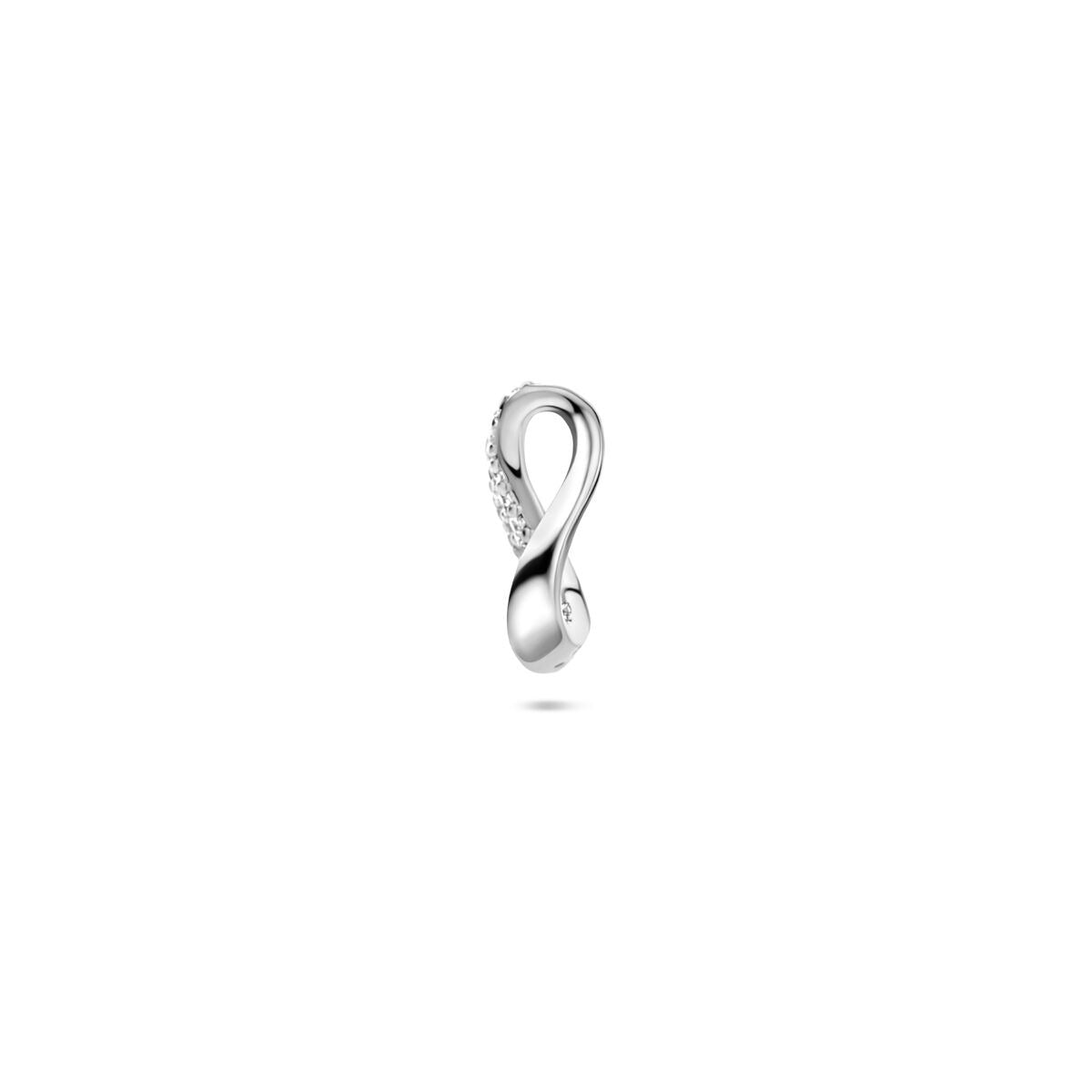 Pendentif rhodié en argent 925 avec zircone