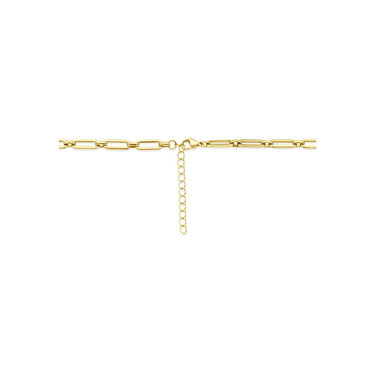Collier en acier pour femme avec plaquage doré – 40 à 45 cm