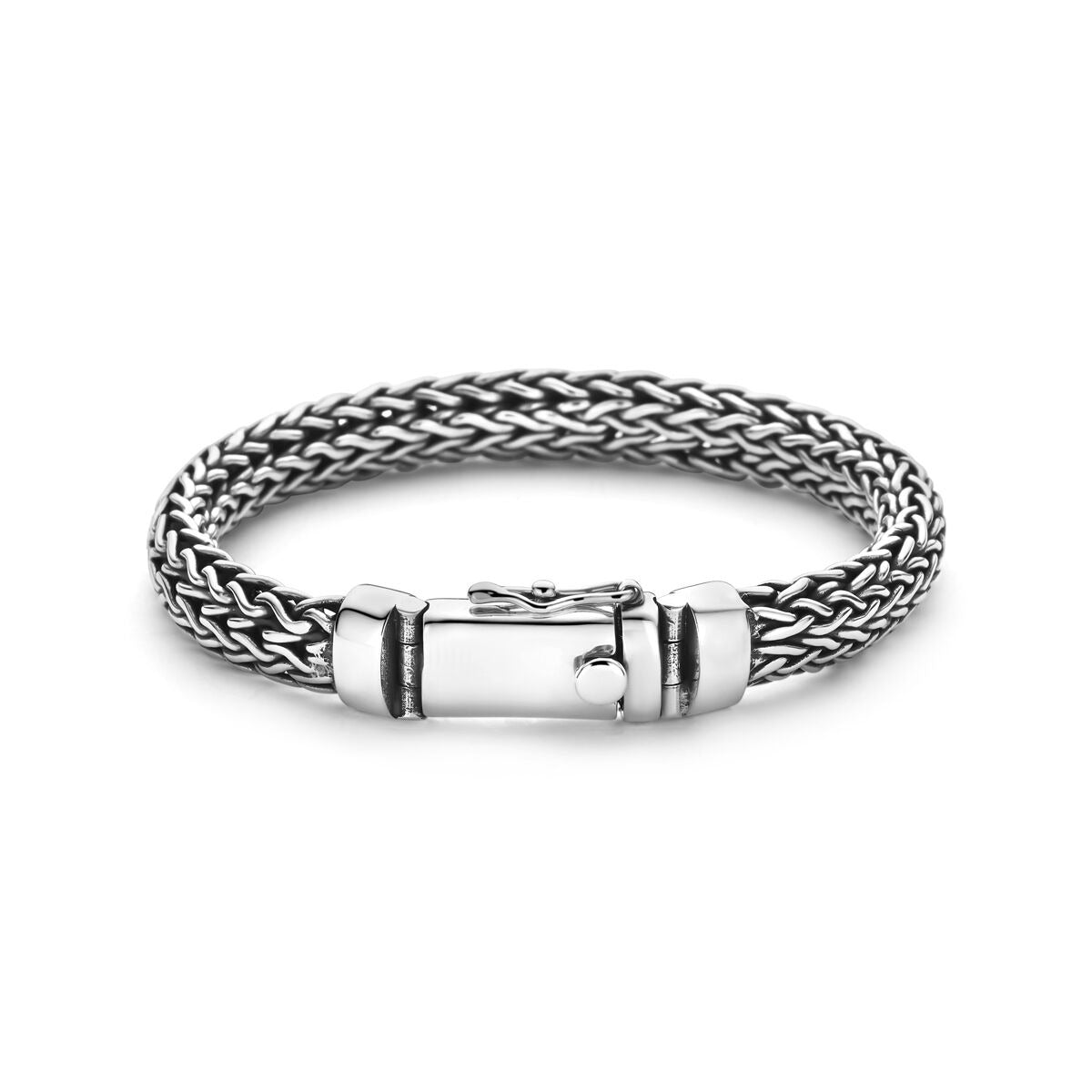 Bracelet en argent 925 oxydé en queue de renard 9 mm