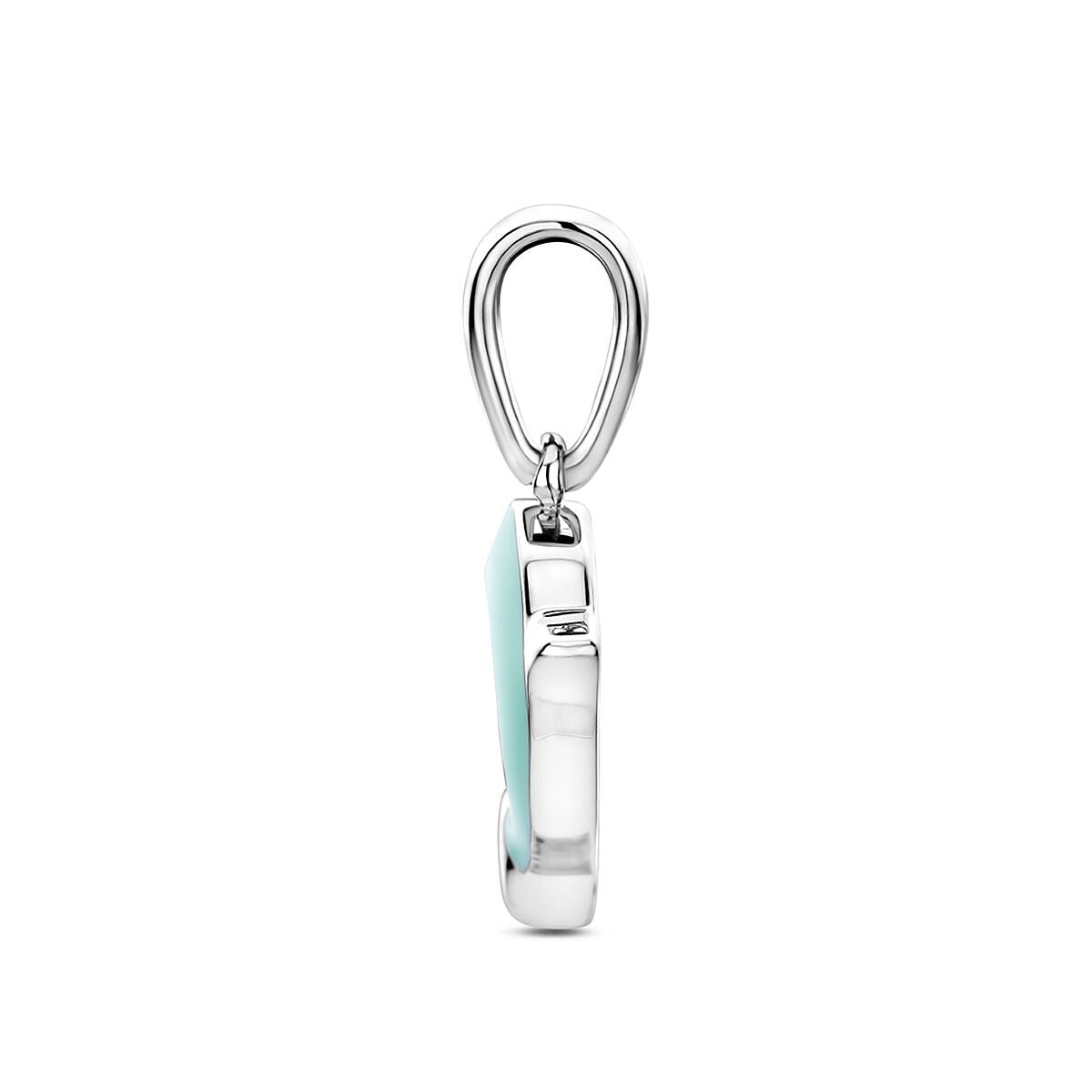 Pendentif pour enfant dauphin – rhodié argent 925 avec émail
