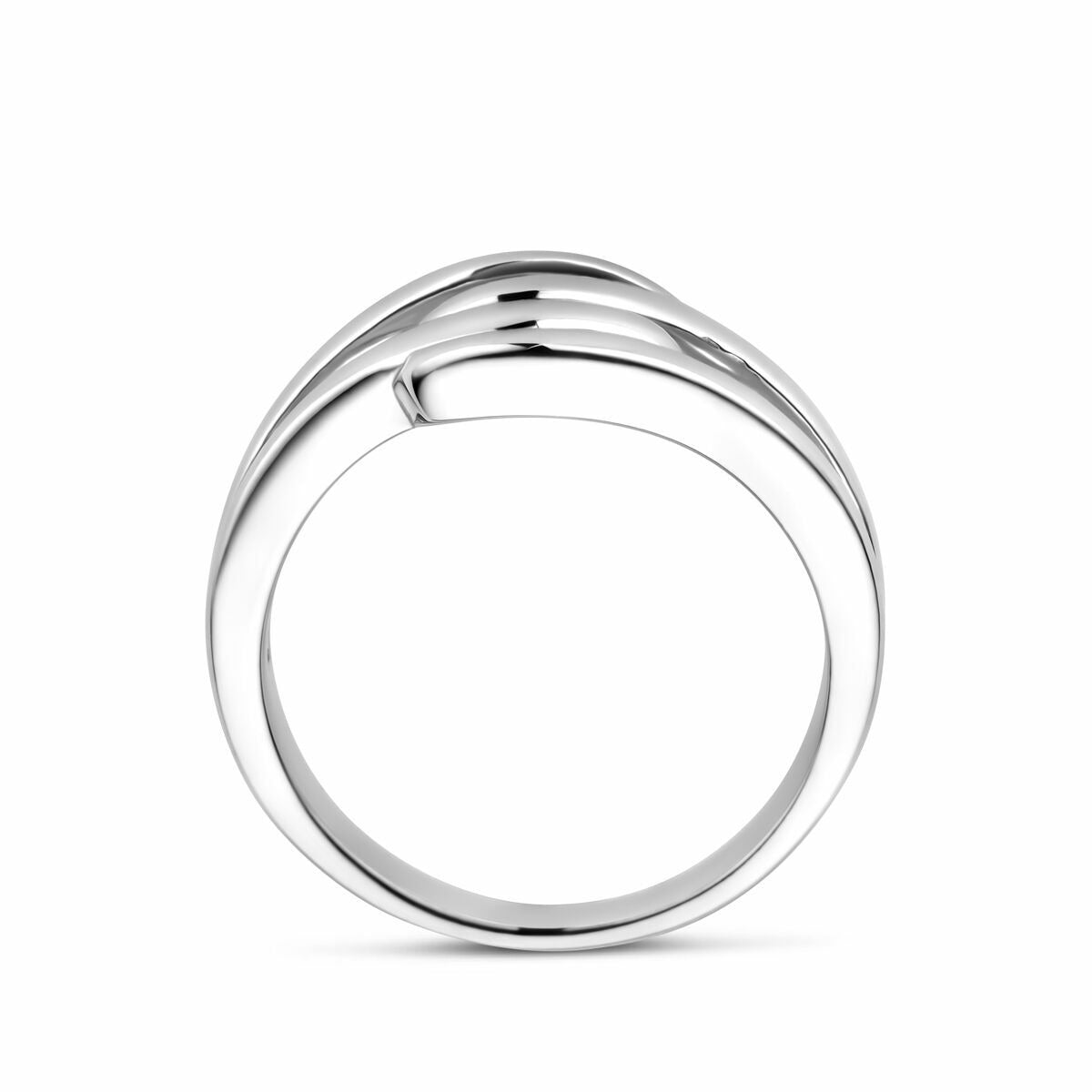 Bague pour femme en argent rhodié 925