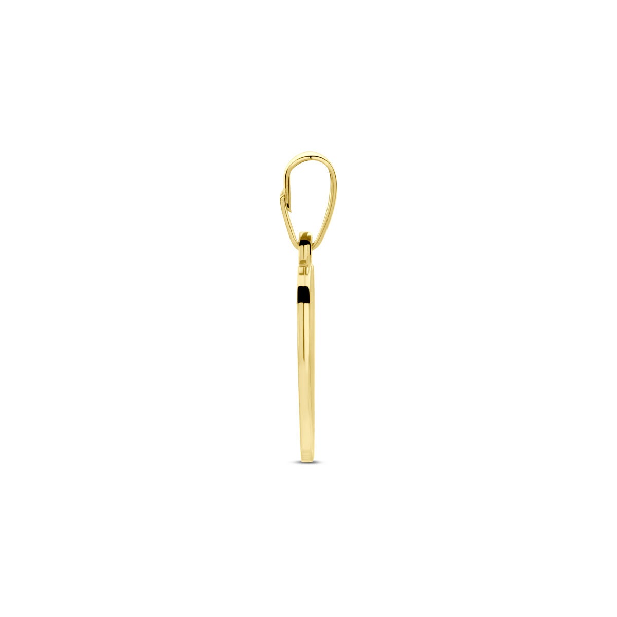 pendentif en forme de cœur en or jaune 14k