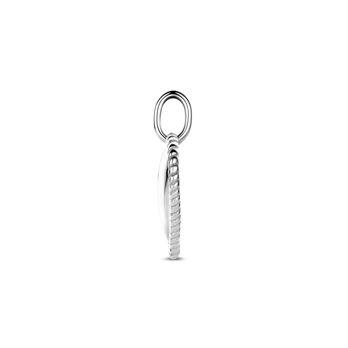 Pendentif en argent en forme de cœur – Bijou rhodié pour femme 19,5 mm