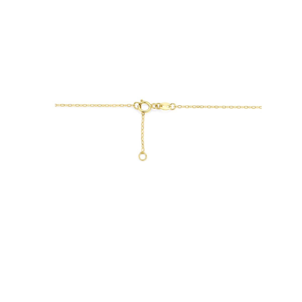 collier en or jaune avec pendentif en forme de cœur